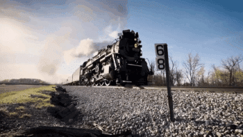 Nickel Plate Road steam locomotive 765, owned and operated by the Fort Wayne Railroad Historical Railroad Society, made its annual journey to Independence, Ohio, on April 22. (Screen Grab from Fort Wayne Railroad Historical Railroad Society video)